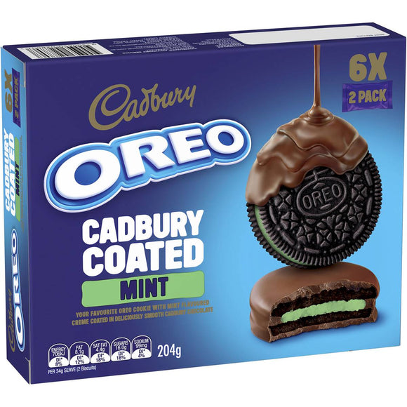 Oreo Cadbury Coated Mint Cookies 2 pack
