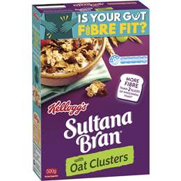 Kellogg's Sultana Bran Extra With Crunchy Oat Clusters 500g