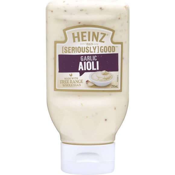 Heinz Seriously Good Aioli Garlic Mayonnaise 295ml