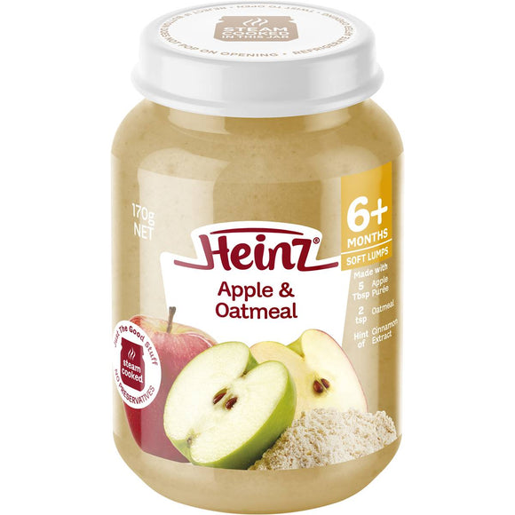 Heinz Apple & Oatmeal Baby Food Jar 6+ Months 170g