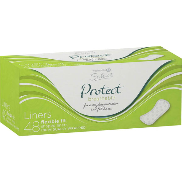 Woolworths Select Panty Liners Breathable 48 pack