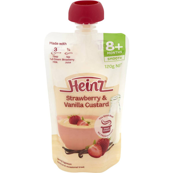 Heinz 8 Months+ Strawberry & Vanilla Custard 120g