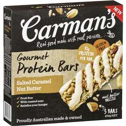 Carmans Gourmet Protein Bars Salted Caramel Bars 200g