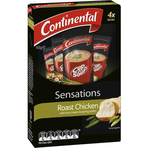 Continental Cup A Soup Roast Chicken Sour Cream & Spring Onion 4 Pack 92g