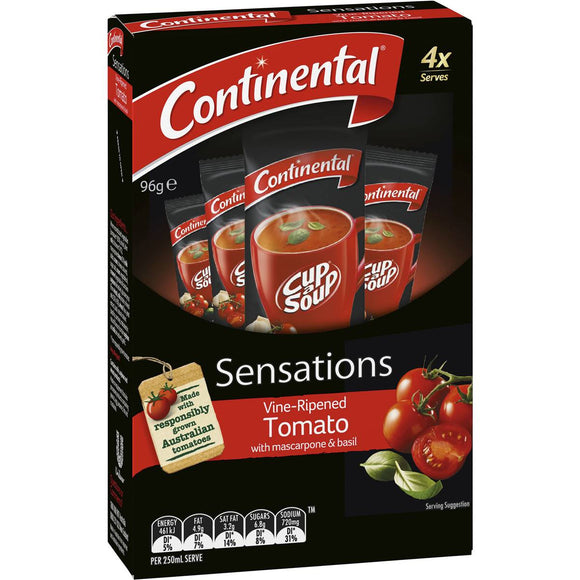Continental Cup A Soup Vine Ripened Tomato Mascarpone & Basil 4 Pack 96g