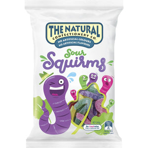The Natural Confectionery Co Sour Squirms 240g bag