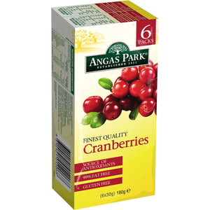 Angus Park Cranberries 6pk 180g