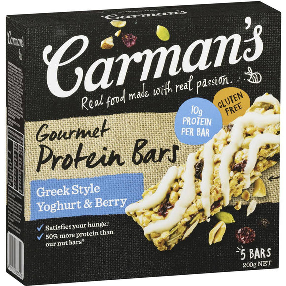 Carman's Greek Yoghurt & Berry Protein Bars 5 pack