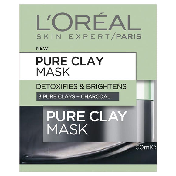 L'Oreal Paris Pure Clay Detoxifying Charcoal Mask 50ml