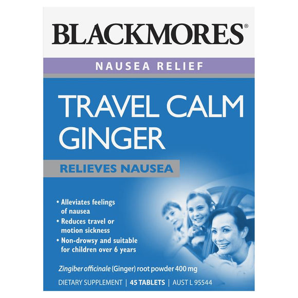 Blackmores Travel Calm Ginger 45 Tablets