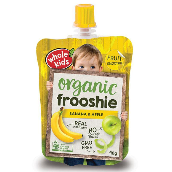 Whole Kids Organic Frooshie Fruit Banana & Apple 90g