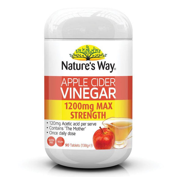 Nature's Way Apple Cider Vinegar 1200mg 90 Tablets