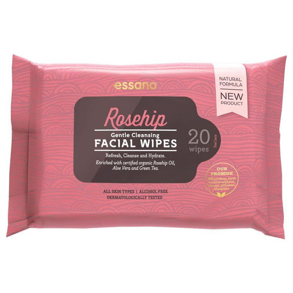 Essano Rosehip Facial Wipes 20 Pack