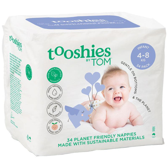 Tooshies by TOM Nappies Infant 34 Pack