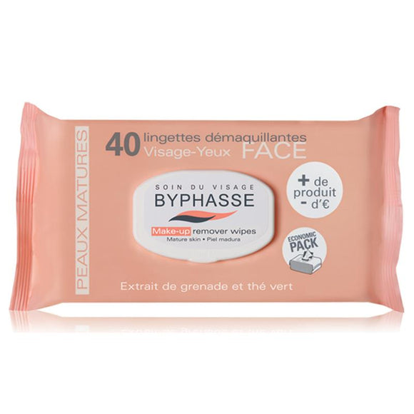Byphasse Makeup Remover Wipes Mature Skin 40 Wipes