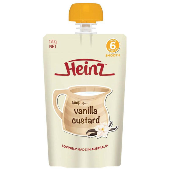 Heinz Vanilla Custard 120g Pouch 120g 6m+