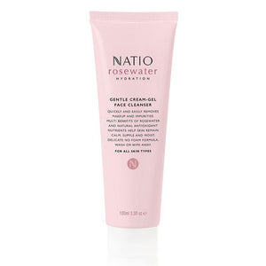 Natio Rosewater Hydration Gentle Cream Gel Face Cleanser 100ml Online Only