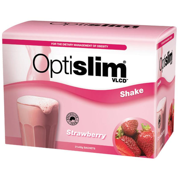 Optislim VLCD Meal Replacement Shake Strawberry 21x40g Sachets