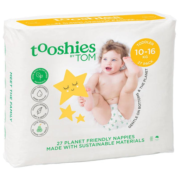 Tooshies by TOM Nappies Toddler 27 Pack