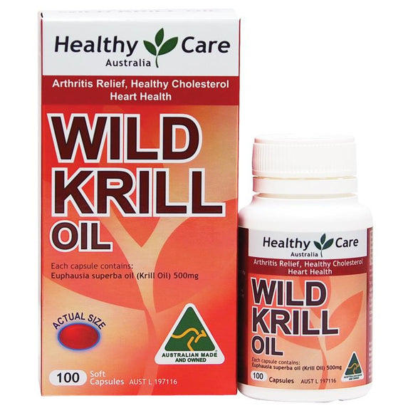 Healthy Care Wild Krill Oil 500mg 100 Capsules