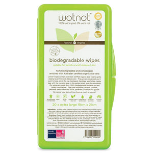 Wotnot All Natural Travel Wipes 20 Pack with Hard Case Online Only