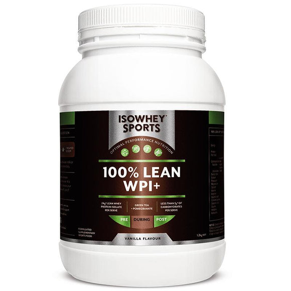 IsoWhey Sports 100 Lean WPI+ Vanilla 1.28kg Online Only
