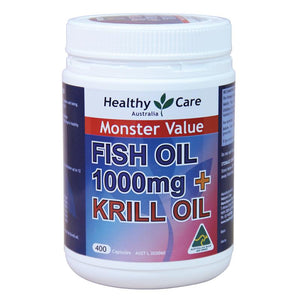 Healthy Care Fish Oil 1000mg & Krill 400 Capsules