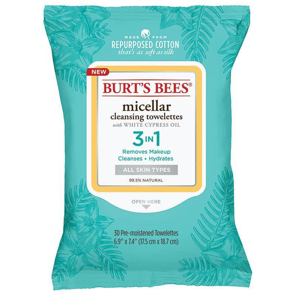 Burts Bees Micellar Facial Cleansing Towelettes 30 Wipes