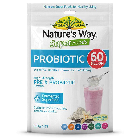 Nature's Way Superfoods Probiotic Powder 60 Billion 100g