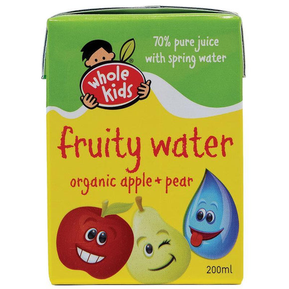 Whole Kids Organic Fruity Water Apple & Pear 200ml