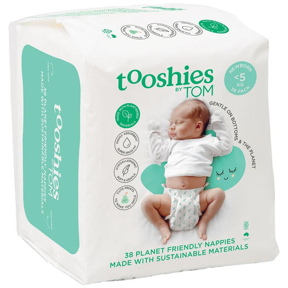 Tooshies by TOM Nappies Newborn 38 Pack