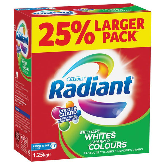 Radiant Laundry Powder Brilliant Whites Sharper Colours 1.25kg