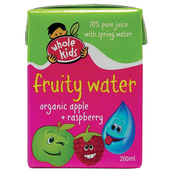 Whole Kids Organic Fruity Water Apple & Raspberry 200ml