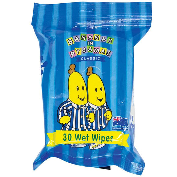 ABC Kids Bananas In Pyjamas Wet Wipes 30 Pack