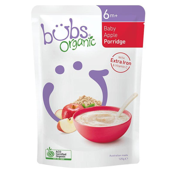 Bubs Organic Baby Apple Porridge 120g