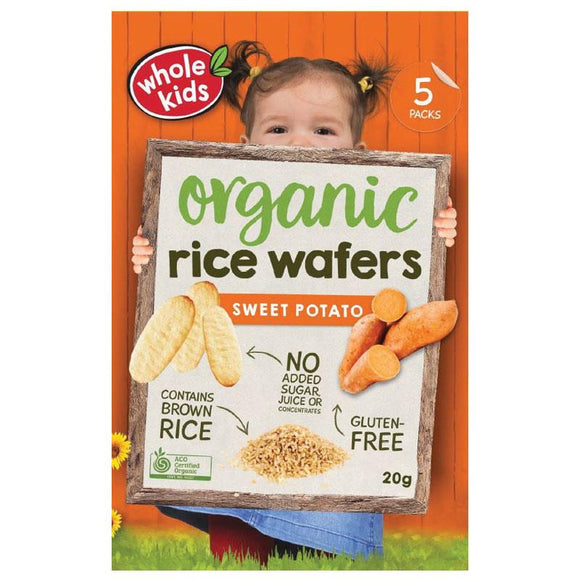 Whole Kids Rice Wafer Sweet Potato 20g 5 Pack