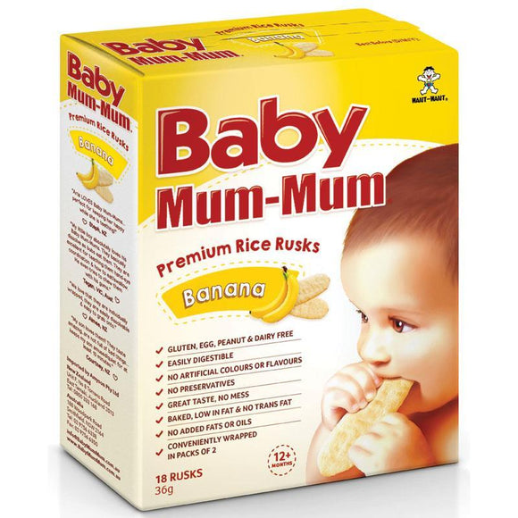 Baby Mum-Mum Rice Rusks Banana Flavour 36g