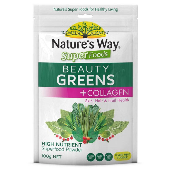 Nature's Way SuperFoods Beauty Greens + Collagen 100g