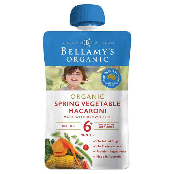 Bellamy's Organic Spring Vegetable Macaroni 120g